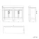 Bermuda Dove Grey Cabinet with Marble Top 1200mm Excludes Counter Top Basins - Brass Knurled Handles