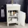 Bermuda Chalk White Basin Vanity 500mm - Brass Knurled Handles