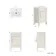 Bermuda Chalk White Basin Vanity 500mm - Brass Knurled Handles