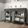 Bermuda Graphite Grey Double Basin Vanity 1200mm - Brass Knurled Handles
