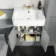 Monaco Dove Grey Basin Vanity and Back To Wall Toilet Unit 1200mm (Excludes Pan & Cistern) - Brass Knurled Handles