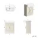 Monaco Chalk White Basin Vanity 600mm - Brass Knurled Handles