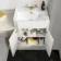 Monaco Chalk White Traditional Basin Vanity and Back To Wall Unit 1200mm (Excludes Pan & Cistern) - Brass Knurled Handles