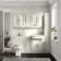 Monaco Chalk White Combination Vanity Traditional Basin 1500mm (Excludes Pan & Cistern) - Brass Knurled Handles