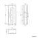 Chalk White Wall Hung Cabinet 700x300mm - Brass Knurled Handles