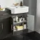 Monaco Graphite Grey Traditional Basin Vanity and Back To Wall Unit 1500mm (Excludes Pan & Cistern) - Brass Knurled Handles