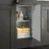 Monaco Graphite Grey Side Cabinet Unit 300mm - Brass Knurled Handles