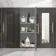 Graphite Grey Wall Hung Cabinet 700x300mm - Brass Knurled Handles