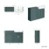 Monaco Midnight Green Basin Vanity and Back To Wall Unit 1200mm (Excludes Pan & Cistern) - Brass Knurled Handles