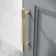 Lucia Dove Grey Corner Basin Vanity 400mm - Brass Knurled Handle