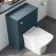 Harper Navy Blue Back To Wall Unit and Houston Toilet