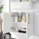Harper Gloss White Basin Vanity and Back To Wall Toilet Unit 1200mm (Excludes Toilet) - Brushed Brass Accents