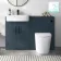 Harper Navy Blue Combination Vanity Basin and Boston Toilet 1200mm - Black Accents