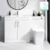 Mersey Gloss White Combination Vanity Basin and Houston Toilet 1300mm