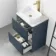 Corsica Inky Blue Vanity Drawer with Marble Top & Marin Basin 600mm