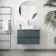 Corsica Midnight Green Wall Hung Drawer Vanity with Marble Top & Marin Basin 800mm