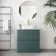 Corsica Midnight Green Vanity Drawer with Marble Top & Marin Basin 800mm