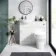 Quartz Gloss White Cloakroom Vanity with Semi Recessed Basin 450mm