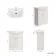Capri Cotton White Vanity with Semi Recessed Basin 650mm - Chrome Handles