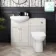 Capri Cotton White Combination Vanity Basin and Aruba Toilet 1050mm - Chrome Handles