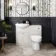 Capri Cotton White Combination Vanity Basin and Miami Toilet 1050mm - Chrome Handles