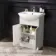 Capri Cotton White Combination Vanity Basin and Miami Toilet 1050mm - Chrome Handles