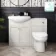 Capri Cotton White Combination Vanity Basin and Miami Toilet 1150mm - Chrome Handles