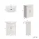 Capri Cotton White Vanity with Semi Recessed Basin 650mm - Traditional Handles