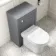 Capri Fog Grey Combination Vanity Basin and Miami Toilet 1050mm - Chrome Handles