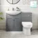 Capri Fog Grey Combination Vanity Basin and Miami Toilet 1150mm - Chrome Handles