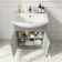 Capri Fog Grey Combination Vanity Basin and Miami Toilet 1150mm - Chrome Handles