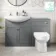 Capri Fog Grey Combination Vanity Basin and Miami Toilet 1350mm - Chrome Handles