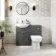 Capri Slate Grey Combination Vanity Basin and Miami Toilet 1050mm - Chrome Handles