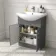 Capri Slate Grey Combination Vanity Basin and Miami Toilet 1150mm - Chrome Handles