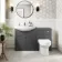 Capri Slate Grey Combination Vanity Basin and Miami Toilet 1350mm - Chrome Handles