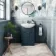 Capri Navy Blue Vanity with Semi Recessed Basin 550mm - Chrome Handles