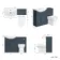 Capri Navy Blue Combination Vanity Basin and Miami Toilet 1150mm - Chrome Handles