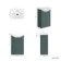 Capri Mystic Green Vanity with Semi Recessed Basin 550mm - Chrome Handles
