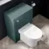 Capri Mystic Green Combination Vanity Basin and Miami Toilet 1350mm - Chrome Handles