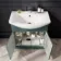 Capri Mystic Green Vanity with Semi Recessed Basin 750mm - Traditional Handles