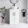 Mersey Gloss White Vanity with Oval Basin 500mm - Black Accents