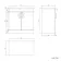 Mersey Gloss White Vanity 800mm Excludes Counter Top Basin - Black Accents