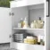 Mersey Gloss White Basin Vanity and Back To Wall Unit 1300mm (Excludes Toilet) - Black Accents