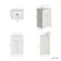 Milos Cotton White Vanity with Oval Basin 500mm - Brushed Handles
