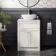 Milos Cotton White Vanity with Oval Basin 600mm - Brushed Handles