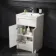 Milos Cotton White Combination Vanity Basin and Aruba Toilet 1000mm - Chrome Handles