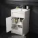 Milos Cotton White Combination Vanity Basin and Miami Toilet 1000mm - Chrome Handles