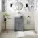 Milos Fog Grey Vanity with Mesa Basin 500mm - Brushed Handles