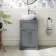 Milos Fog Grey Vanity with Oval Basin 500mm - Chrome Handles