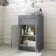 Milos Fog Grey Vanity with Mesa Basin 500mm - Chrome Handles